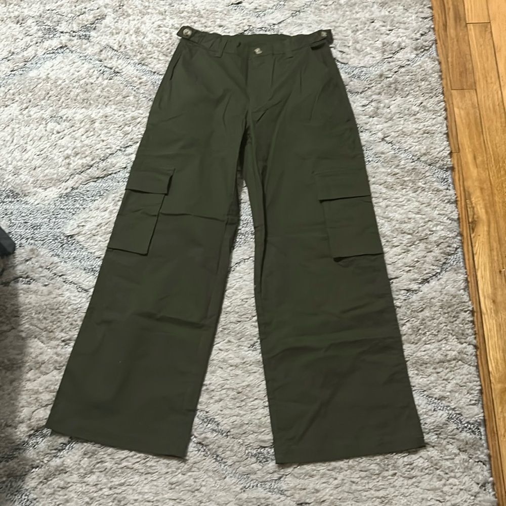 Royal dark green and navy blue , plenty of pocket space